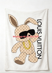 LV Bunny Monogram Blanket Cool LV Rabbit Blanket 107